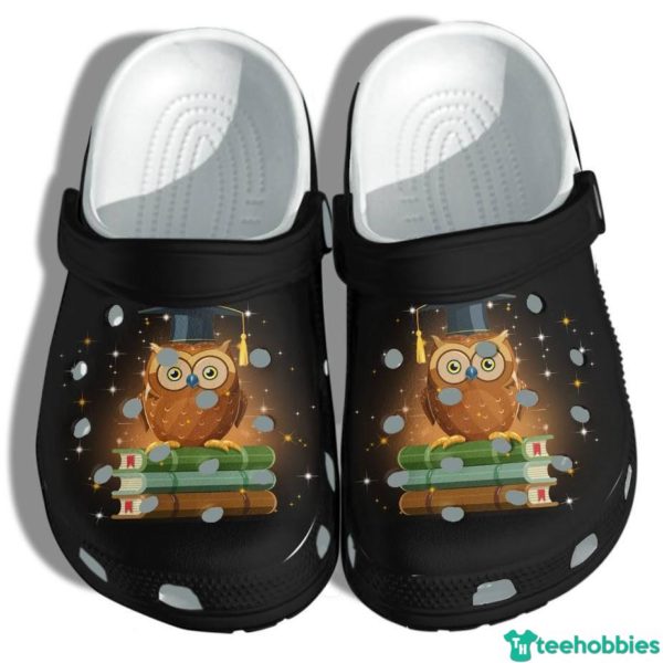 Education Cute Owl Book Lover Clog Shoes - Clog Shoes - Black