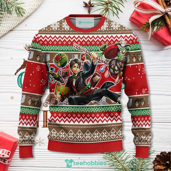 eren yeager attack on titan anime christmas sweater xmas for men women 1 ildG4 600x600px Eren Yeager Attack On Titan Anime Christmas Sweater Xmas For Men Women
