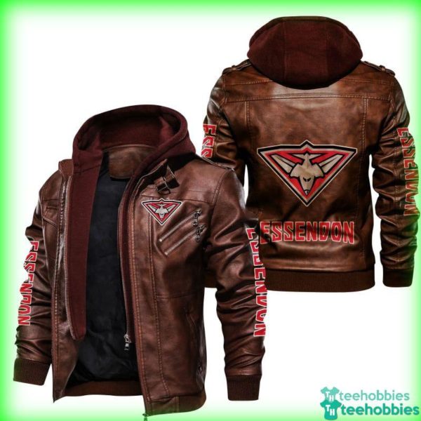 essendon football club leather jacket hoodie gift for fathers day 2 mI8P6 600x600px Essendon Football Club Leather Jacket Hoodie Gift For Father's Day