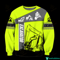 Excavator Unisex 3D All Over Print - 3D Sweatshirt - Green