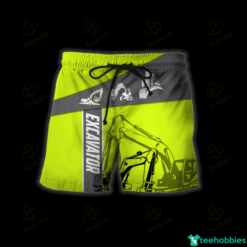 Excavator Unisex 3D All Over Print - Short Pant - Green