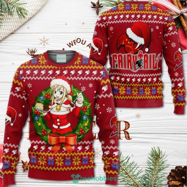 fairy tail lucy heartfilia christmas sweater anime xmas for men women 1 agf12 600x600px Fairy Tail Lucy Heartfilia Christmas Sweater Anime Xmas For Men Women