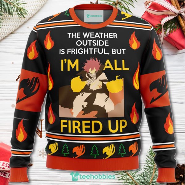 fairytale natsu fired up christmas sweater for men women 1 CqA2g 600x600px Fairytale Natsu Fired Up Christmas Sweater For Men Women