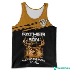 Father And Son Hunting Partners For Life Gift For Father's Day All Over Print 3D Shirt - Hollow Tanktop - Black