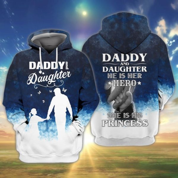 fathers day daddy and daughter he is her hero she is his princess 3d zip hoodiesvqrm 600x600px Father's Day Daddy And Daughter He Is Her Hero She Is His Princess All Over Print Hoodie
