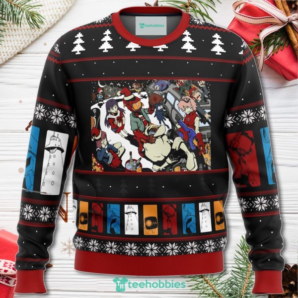 flcl fooly cooly holidays christmas sweater for men women 1 Y5t58 600x600px Flcl Fooly Cooly Holidays Christmas Sweater For Men Women