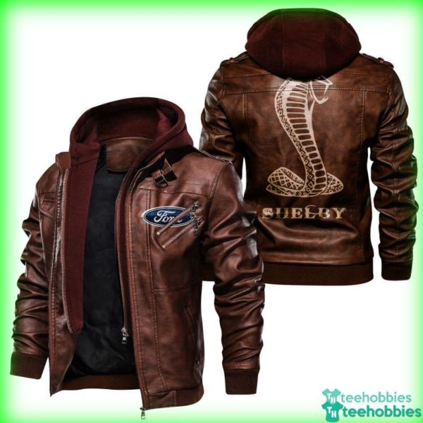ford mustang shelby leather jacket hoodie gift for fathers day 1 16OnA 600x600px Ford Mustang Shelby Leather Jacket Hoodie Gift For Father's Day