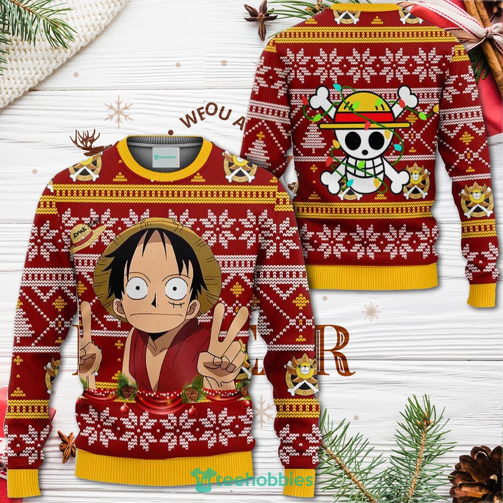 One Piece Chibi Characters Santa Hat Merry Christmas Sweatshirt - Teespix -  Store Fashion LLC