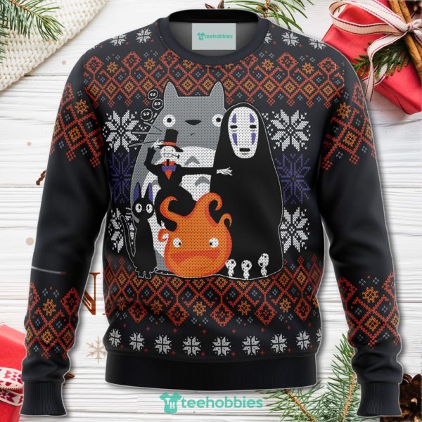ghibli miyazaki christmas sweater for men women 1 ImI35 600x600px Ghibli Miyazaki Christmas Sweater For Men Women