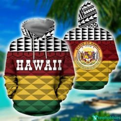 Hawaii State Of Hawaii All Over Printed 3D Hoodie - 3D Hoodie - Yellow