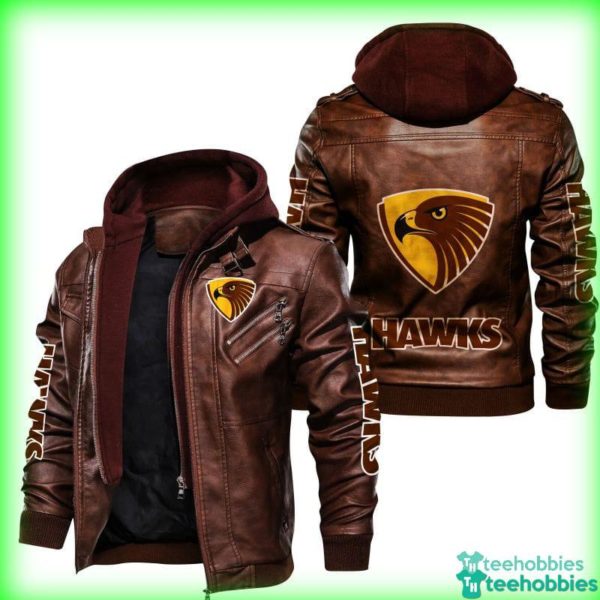 hawthorn football club hawks leather jacket hoodie gift for fathers day 1 G15IB 600x600px Hawthorn Football Club Hawks Leather Jacket Hoodie Gift For Father's Day