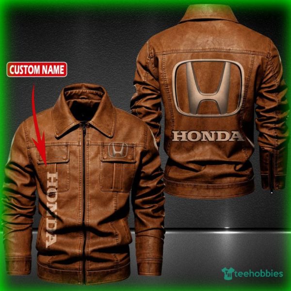 honda personalized name fleece leather jacket 2 FLGR0 600x600px Honda Personalized Name Fleece Leather Jacket