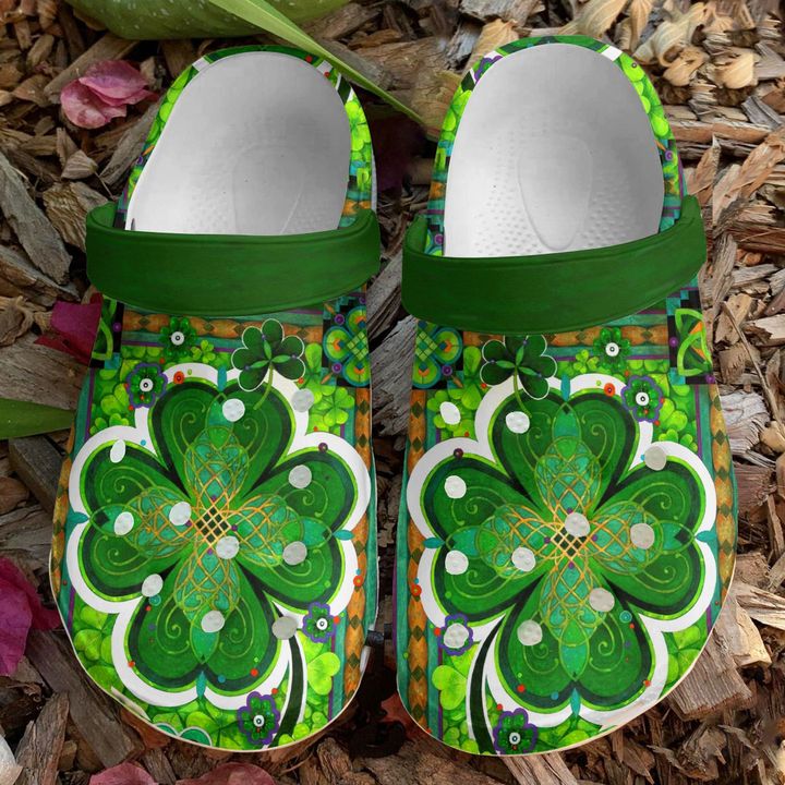 Irish Lucky 4-Leaf Clover Gift Patrick's Day Clog Shoes