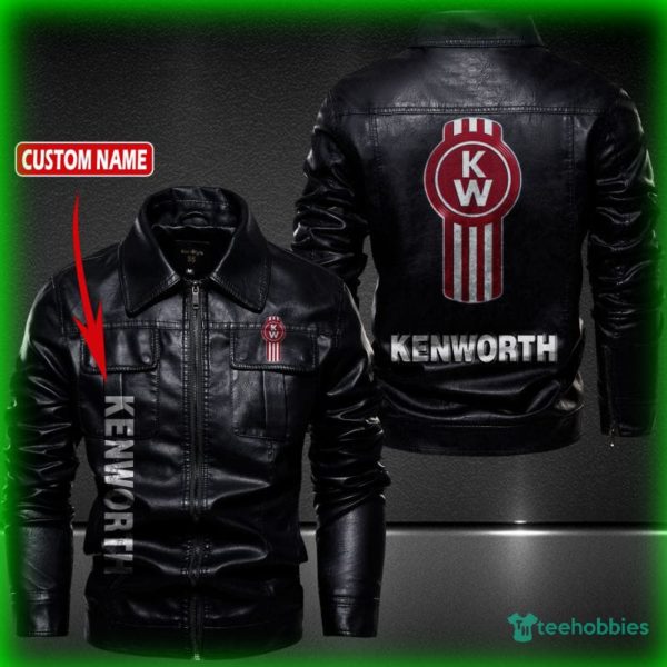 kenworth personalized name fleece leather jacket 1 VE3Qu 600x600px Kenworth Personalized Name Fleece Leather Jacket