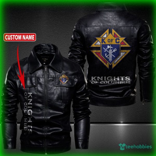 knights of columbus personalized name fleece leather jacket 1 o85vI 600x600px KNIGHTS OF COLUMBUS Personalized Name Fleece Leather Jacket