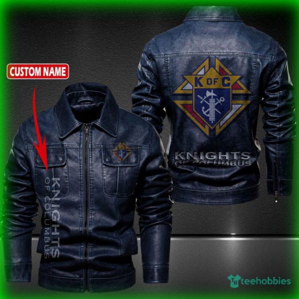 knights of columbus personalized name fleece leather jacket 2 lFx44 600x600px KNIGHTS OF COLUMBUS Personalized Name Fleece Leather Jacket
