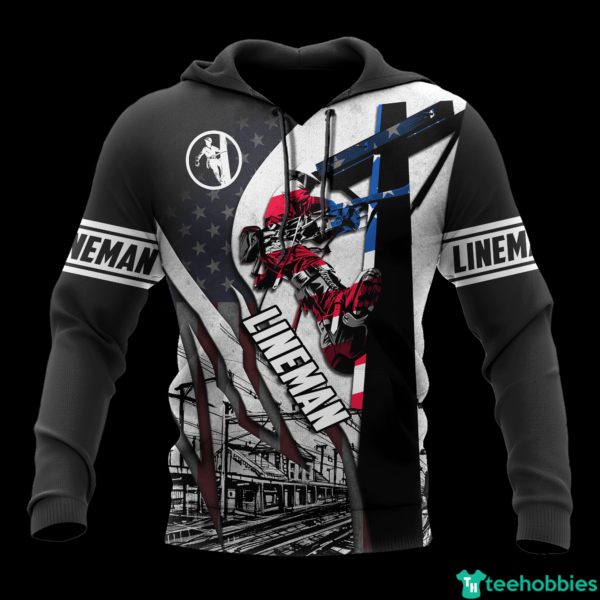 Lineman Unisex 3D All Over Print - 3D Hoodie - Dark Grey