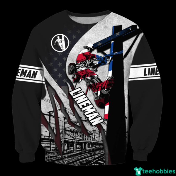Lineman Unisex 3D All Over Print - 3D Sweatshirt - Dark Grey