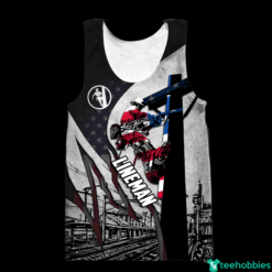 Lineman Unisex 3D All Over Print - Hollow Tanktop - Dark Grey