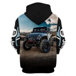 Love Jeep Life Is Simple Jeep And Sleep Father's Day Gift All Over Print T-Shirt Hoodie Zip Hoodie - 3D Hoodie - Black