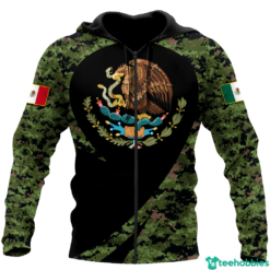 Mexico All Over Print 3D Shirt image Mexico All Over Print 3D Shirt - 3D Zip Hoodie - Green