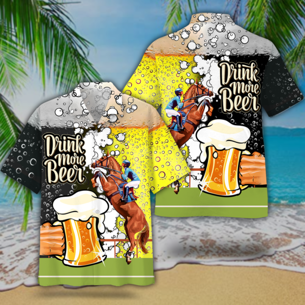 mk tong 47d3f9bd b2c4 4e67 ae97 200b176dae03 600x600px Horse Racing Drink More Beer Hawaiian Shirt And Short Pant