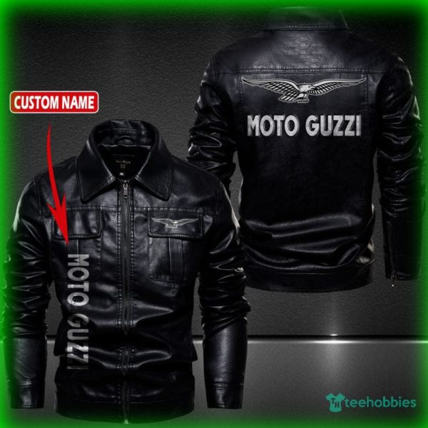 moto guzzi personalized name fleece leather jacket 1 3pA9M 600x600px Moto Guzzi Personalized Name Fleece Leather Jacket