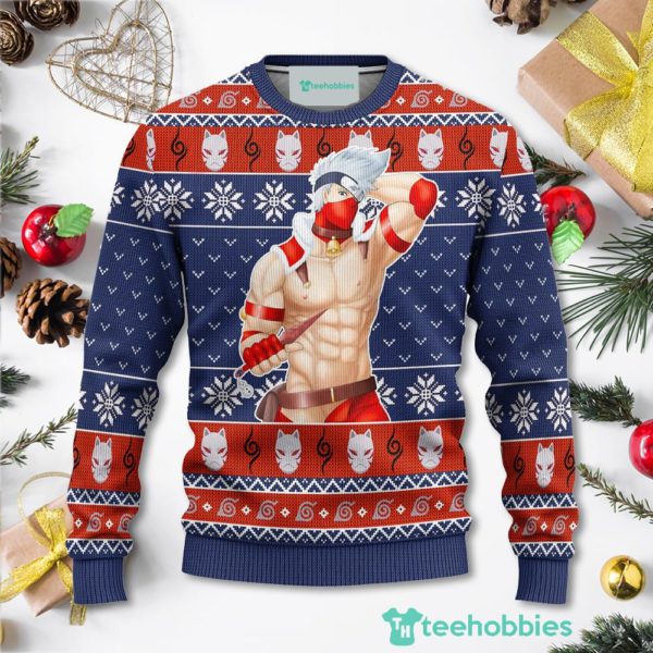 naruto kakashi hatake anime christmas sweater xmas for men women 1 Y2MEi 600x600px Naruto Kakashi Hatake Anime Christmas Sweater Xmas For Men Women