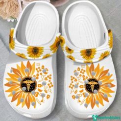 Nurse Sunflower Cute Gift For Nurse Clog Shoes - Clog Shoes - White