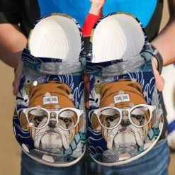 Perfect Gift For Dog Lover Cool Dog Clog Shoes - Clog Shoes - Navy