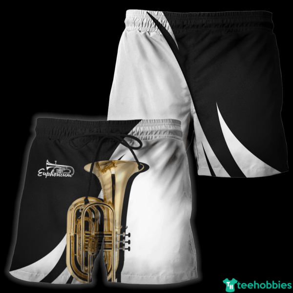 Personalized Name Euphonium Music 3D Shirt - Short Pant - White