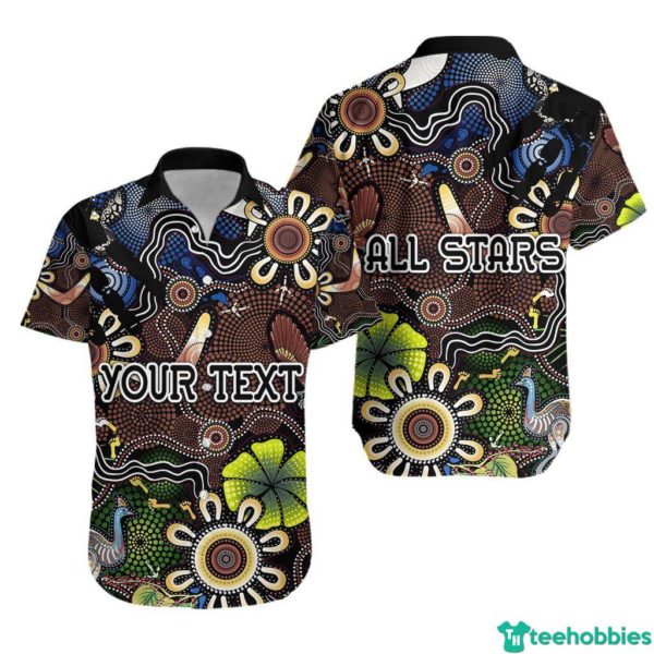 Personalized Name Indigenous All Stars Hawaiian Shirt - Hawaiian Shirt - Brown