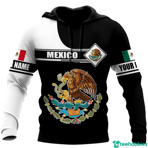 Personalized Name Mexico All Over Print 3D Shirt - 3D Hoodie - Black