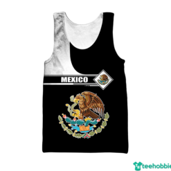 Personalized Name Mexico All Over Print 3D Shirt - Hollow Tanktop - Black