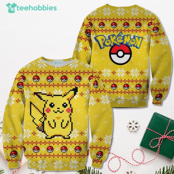 pikachu pokemon christmas sweater custom xmas shirt for men women 1 hWC1z 600x600px Pikachu Pokemon Christmas Sweater Custom Xmas Shirt For Men Women