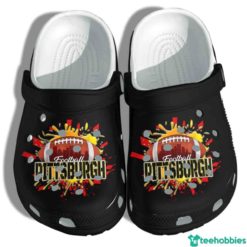 Pittsburgh Football Fans Clog Shoes - Clog Shoes - Black