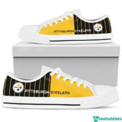 Pittsburgh Steelers Fans Low Top Shoes - Women's Shoes - White