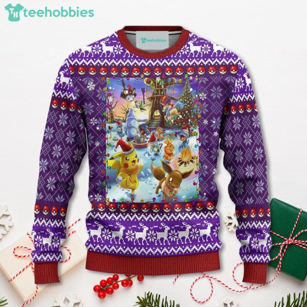 pokemon anime christmas sweater for xmas for men women 1 OaUYV 600x600px Pokemon Anime Christmas Sweater For Xmas For Men Women