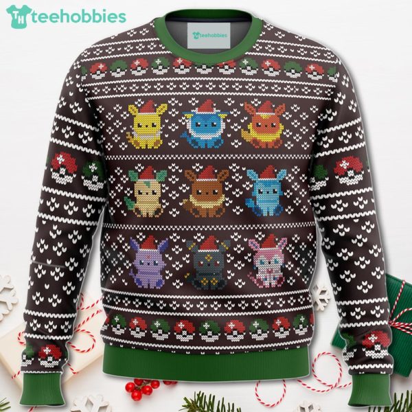 pokemon eeveelution christmas sweater for men women 1 qdcot 600x600px Pokemon Eeveelution Christmas Sweater For Men Women