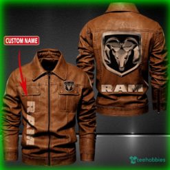 ram truck personalized name fleece leather jacket 3 tECC2 247x247px Ram Truck Personalized Name Fleece Leather Jacket