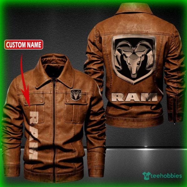 ram truck personalized name fleece leather jacket 3 tECC2 600x600px Ram Truck Personalized Name Fleece Leather Jacket