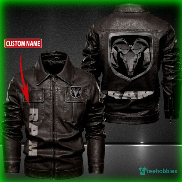 ram truck personalized name fleece leather jacket 4 mAArn 600x600px Ram Truck Personalized Name Fleece Leather Jacket
