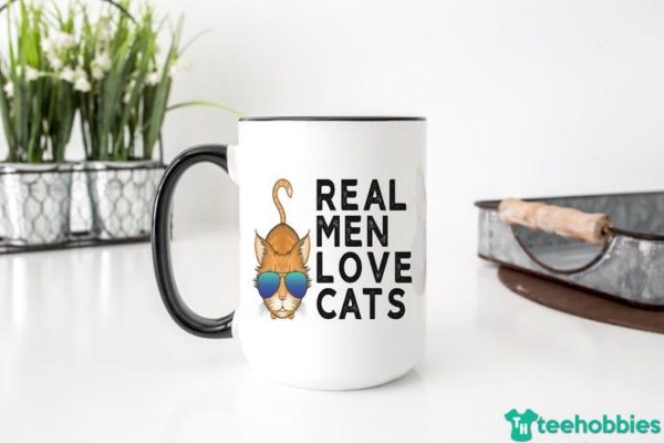 Real Men Love Cats Coffee Mug - Mug 15oz - Black
