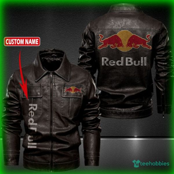 red bull personalized name fleece leather jacket 4 bQvBo 600x600px Red Bull Personalized Name Fleece Leather Jacket
