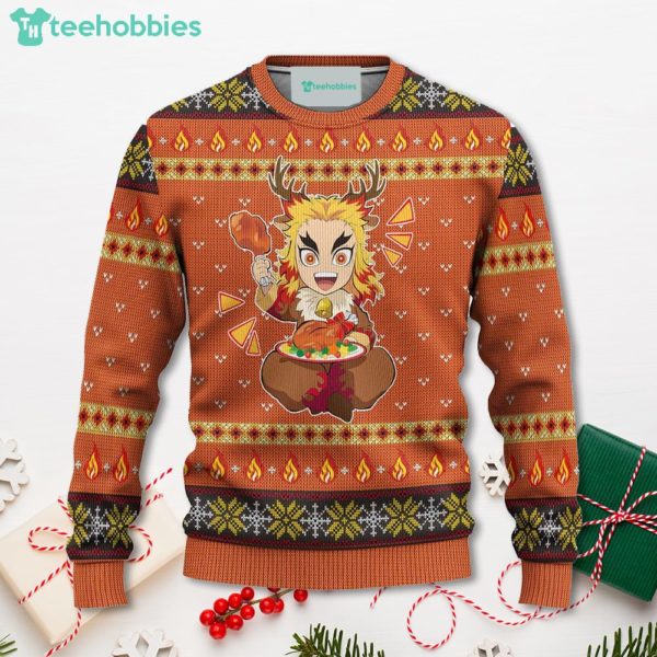 rengoku demon slayer anime christmas sweater xmas for men women 1 Cxfk4 600x600px Rengoku Demon Slayer Anime Christmas Sweater Xmas For Men Women