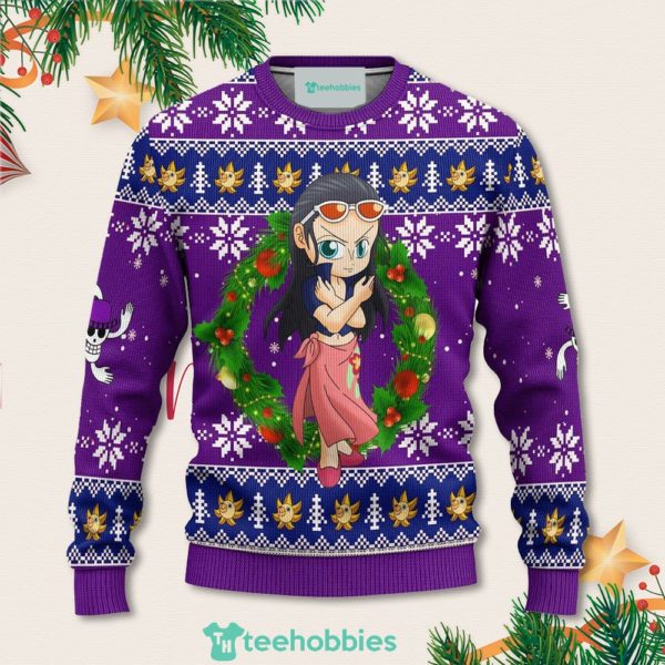 robin one piece anime christmas sweater xmas for men women 1 gHE2e 600x600px Robin One Piece Anime Christmas Sweater Xmas For Men Women