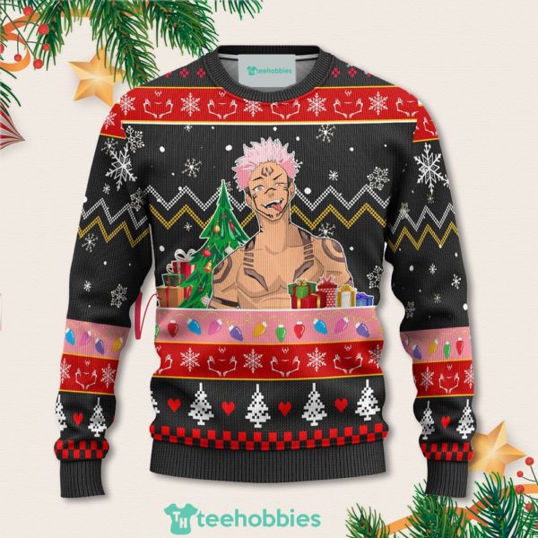 ryomen sukuna christmas sweater custom jujutsu kaisen anime xmas 1 myE8h 600x600px Ryomen Sukuna Christmas Sweater Custom Jujutsu Kaisen Anime Xmas