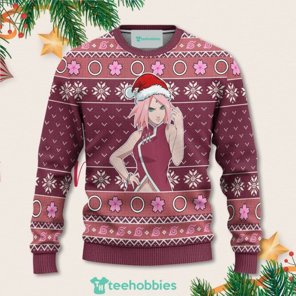 sakura anime christmas sweater age 32 naruto anime xmas for men women 1 tTNQL 600x600px Sakura Anime Christmas Sweater Age 32 Naruto Anime Xmas For Men Women