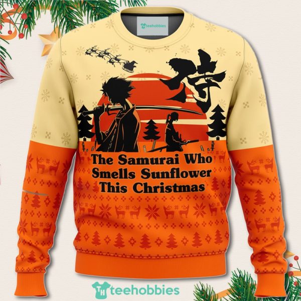 samurai champloo the samurai who smells sunflower this christmas christmas sweater for men women 1 cqhqg 600x600px Samurai Champloo The Samurai Who Smells Sunflower This Christmas Christmas Sweater For Men Women