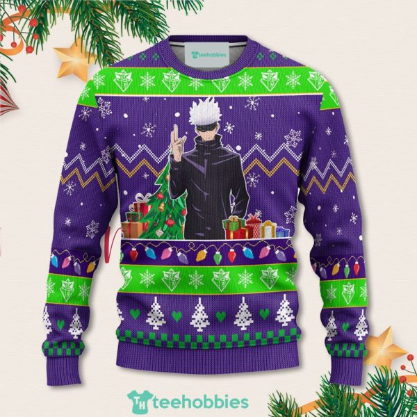 satoru gojo christmas sweater custom jujutsu kaisen anime xmas for men women 1 6jHXq 600x600px Satoru Gojo Christmas Sweater Custom Jujutsu Kaisen Anime Xmas For Men Women